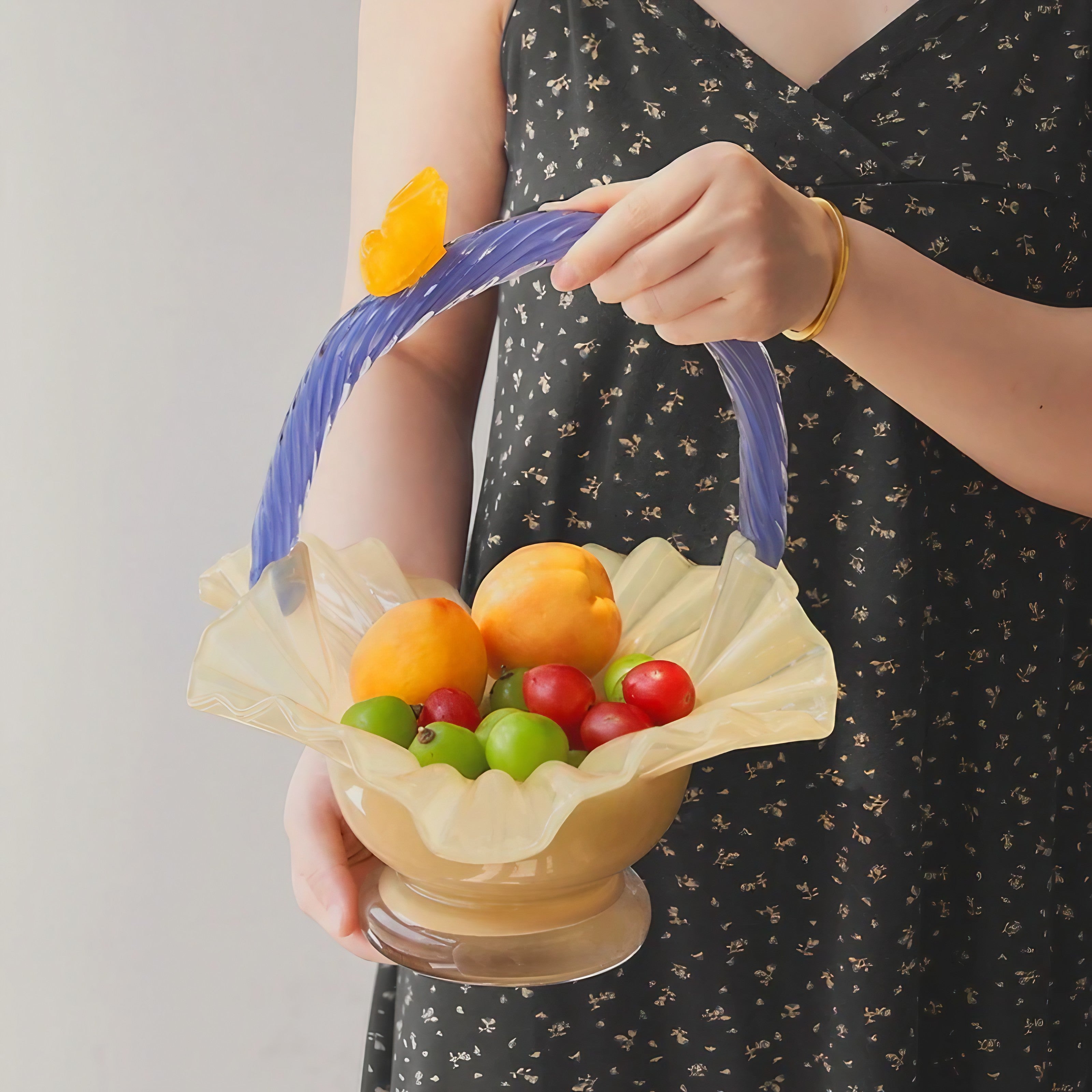 Floral Twist Glass Bowl