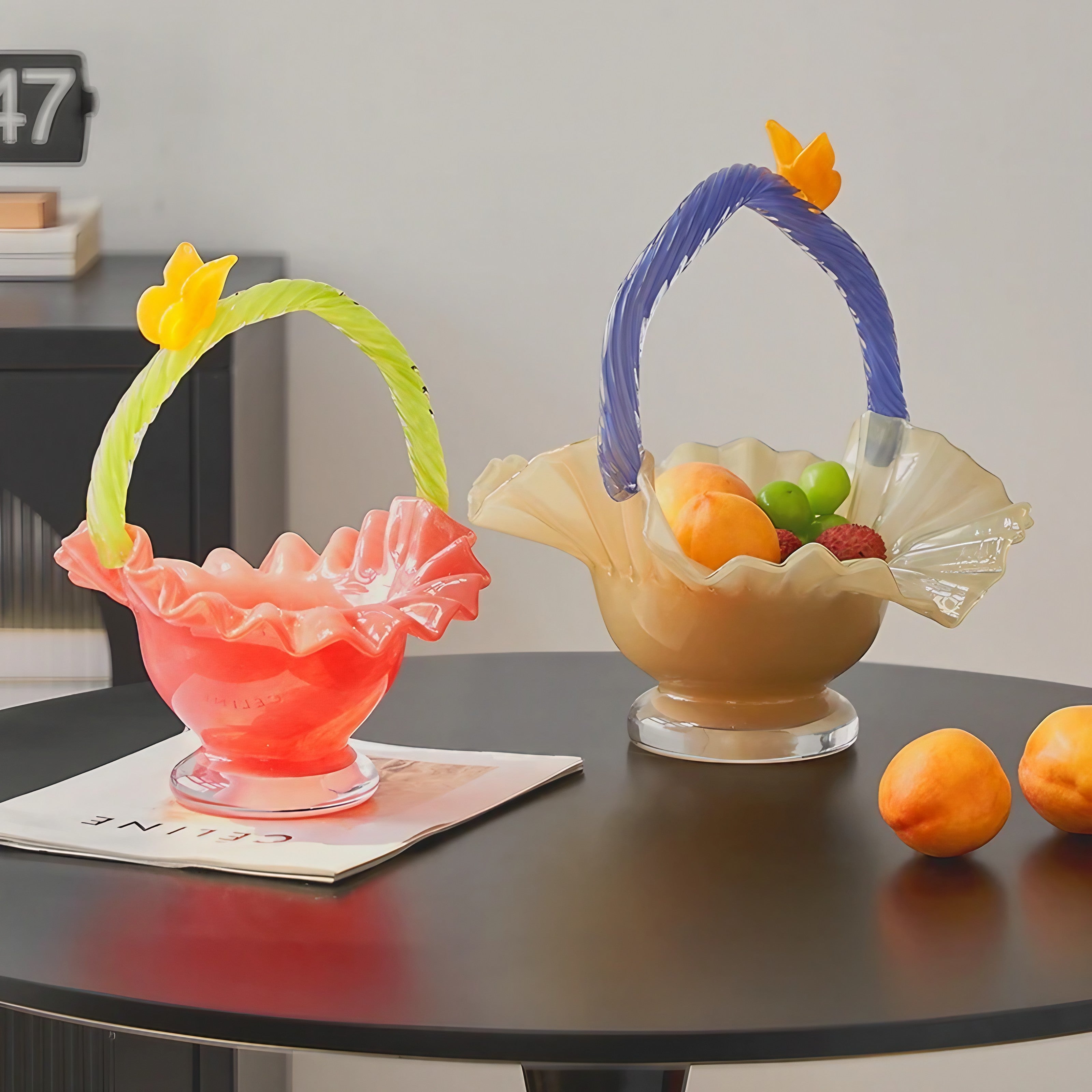 Floral Twist Glass Bowl