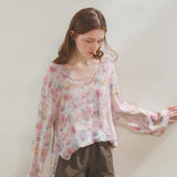 Floral Veil Blouse