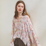 Floral Veil Blouse
