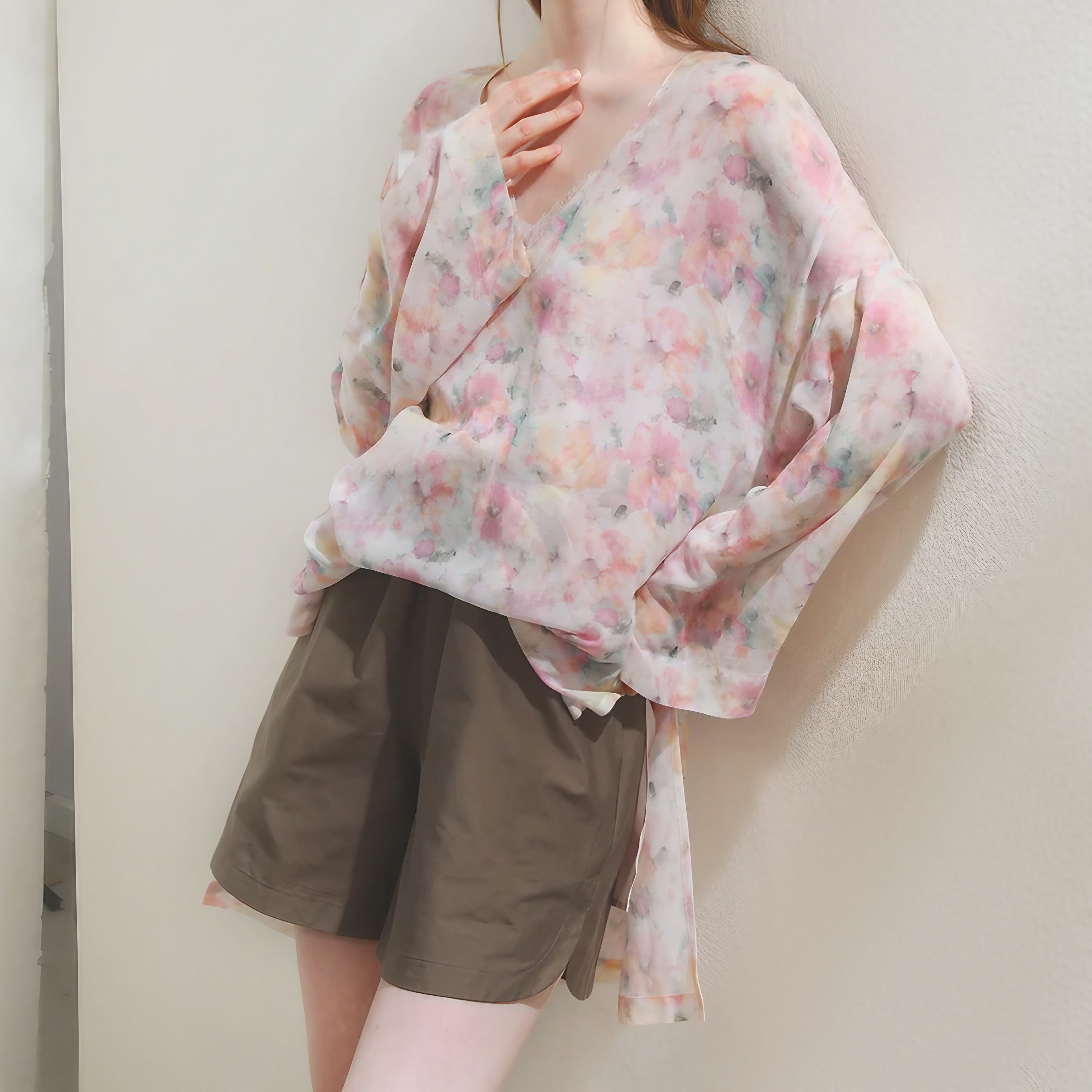 Floral Veil Blouse