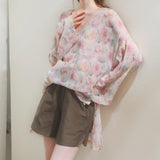Floral Veil Blouse