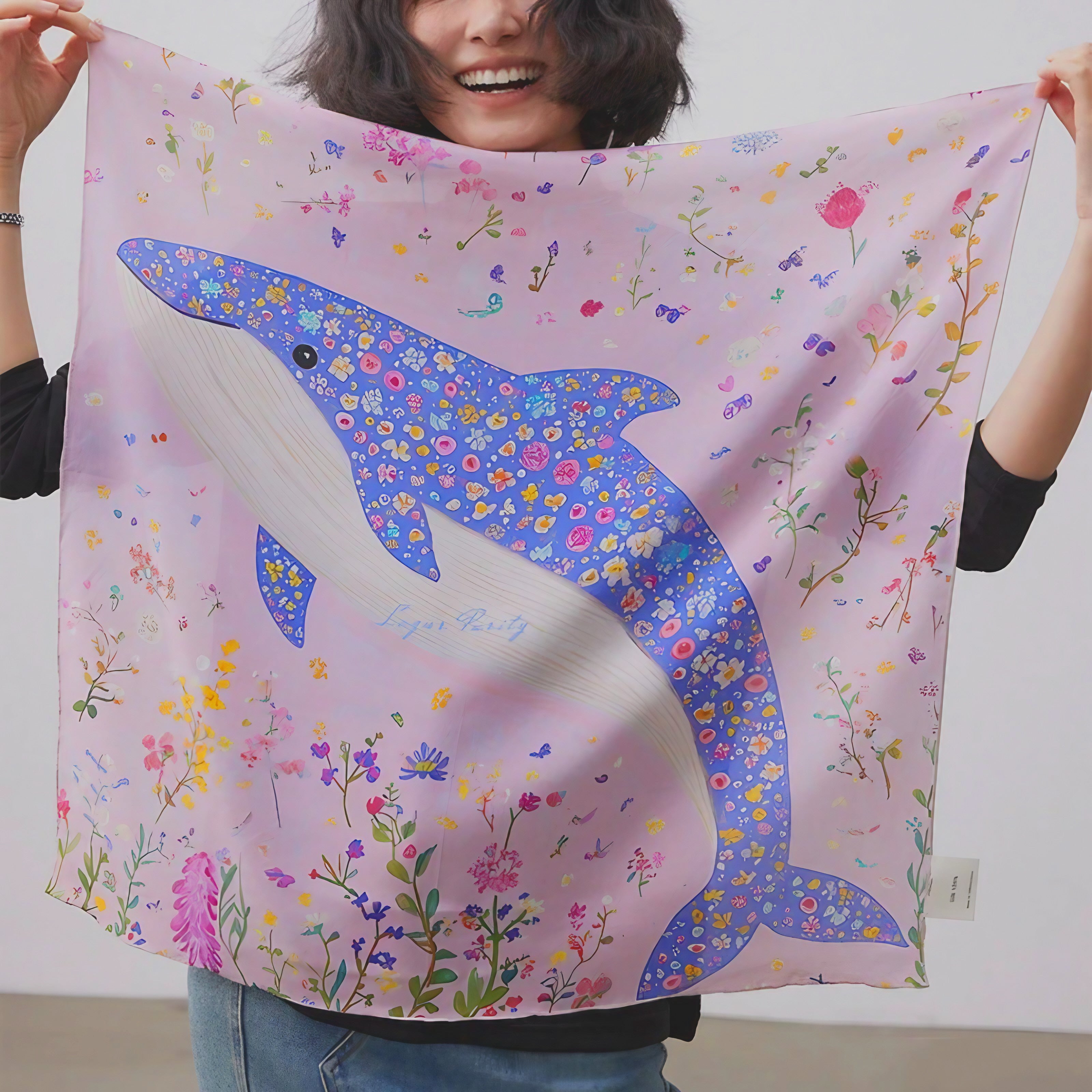 Floral Whale Dream Scarf
