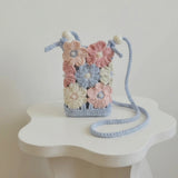 Flower Crochet Bucket Bags