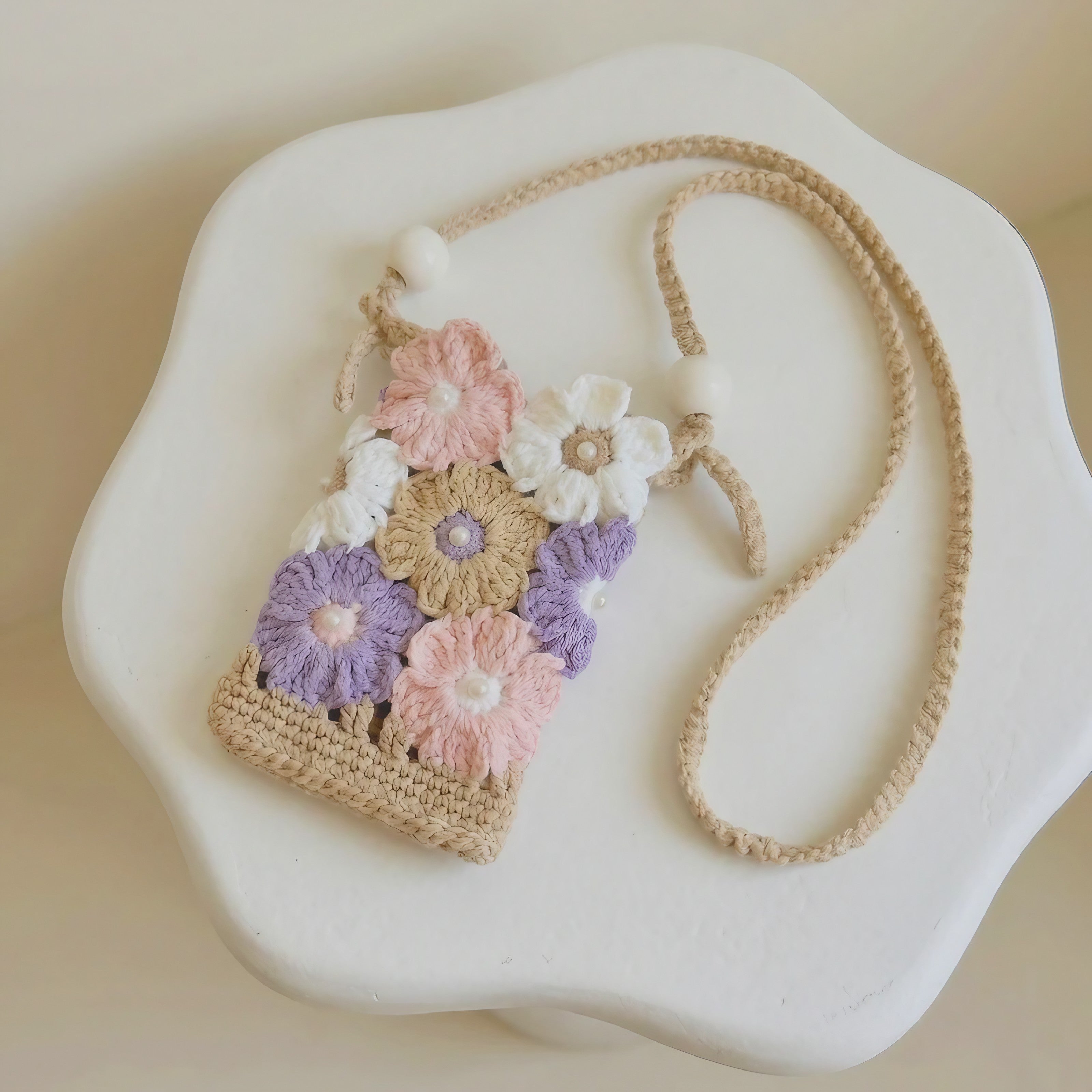 Flower Crochet Bucket Bags
