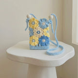 Flower Crochet Bucket Bags