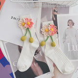 Flower Puff Socks