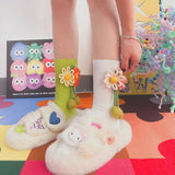 Flower Puff Socks
