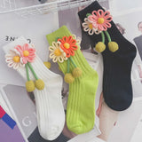 Flower Puff Socks