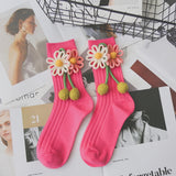 Flower Puff Socks
