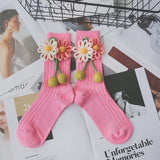 Flower Puff Socks