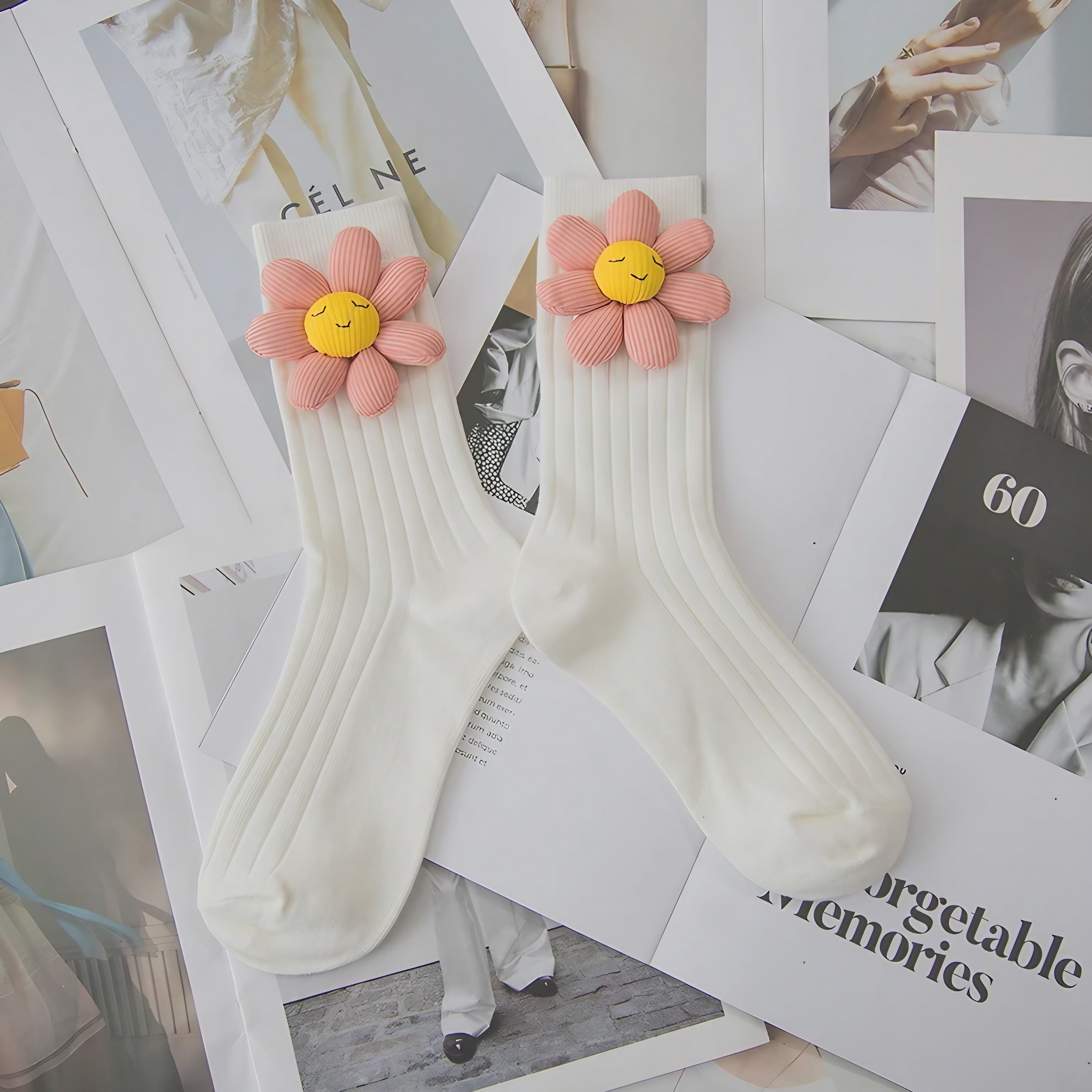 Flower Puff Socks