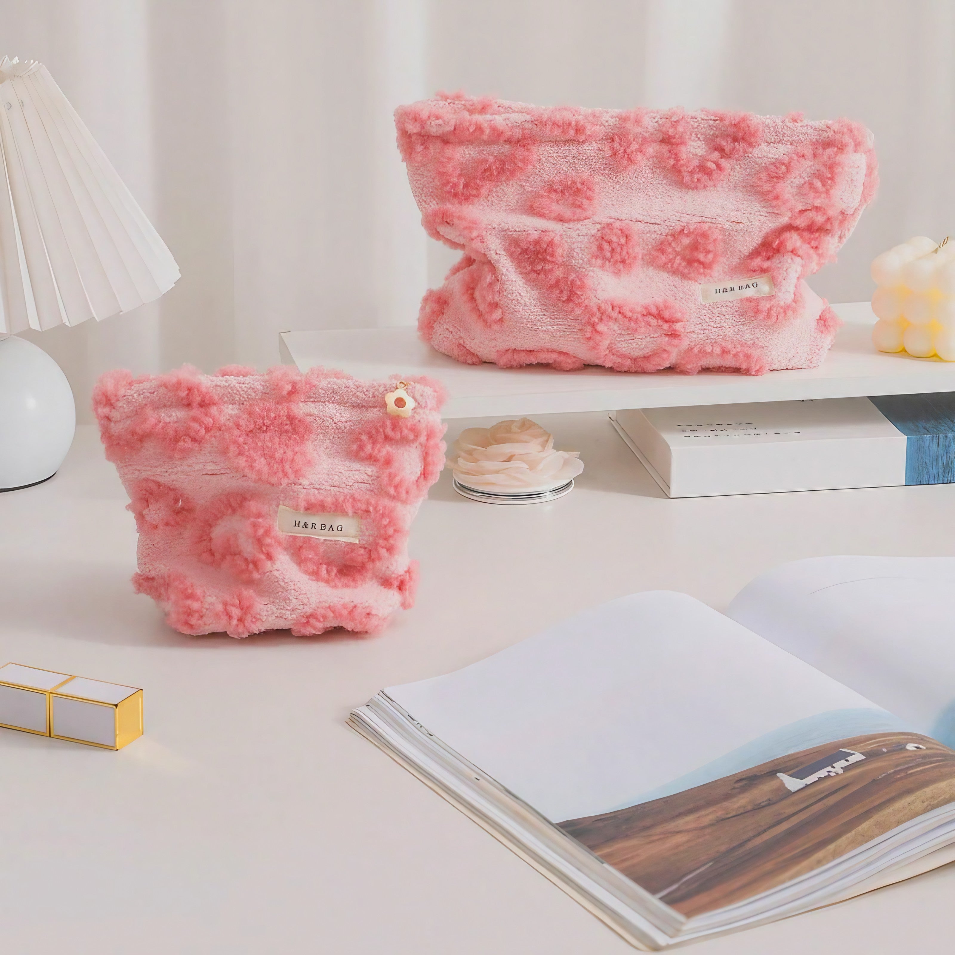 Fluffy Heart Pouch