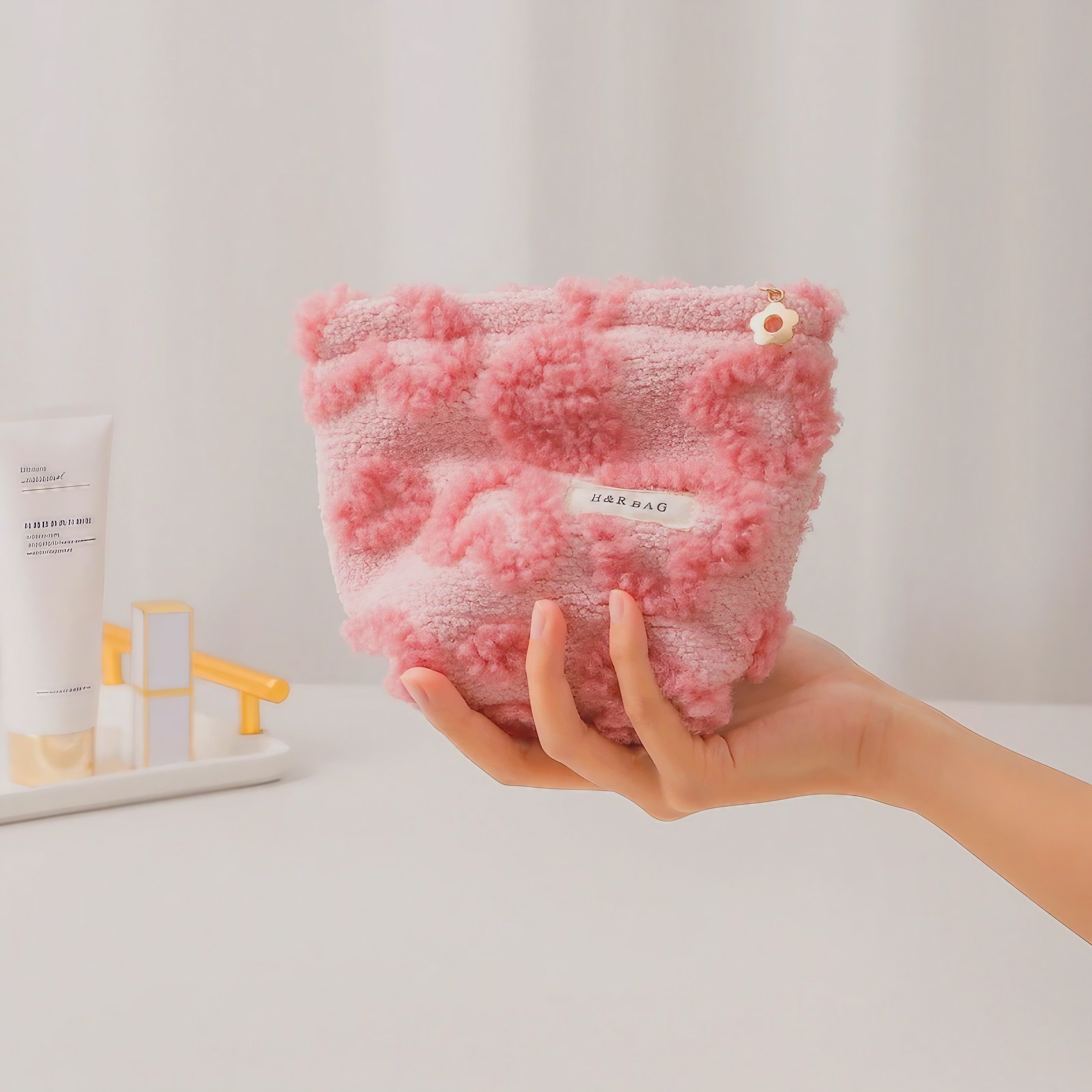 Fluffy Heart Pouch
