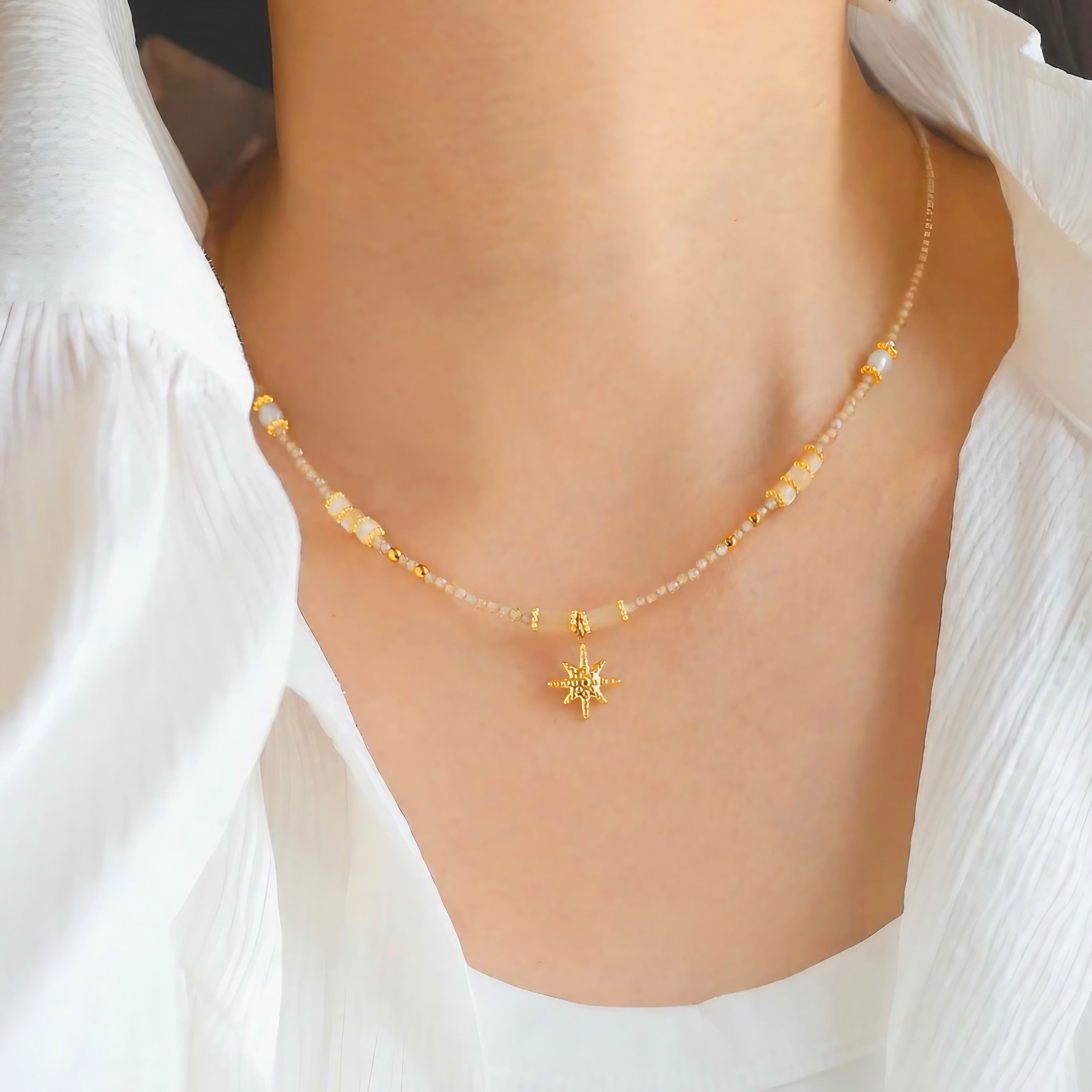 Golden North Star Necklace