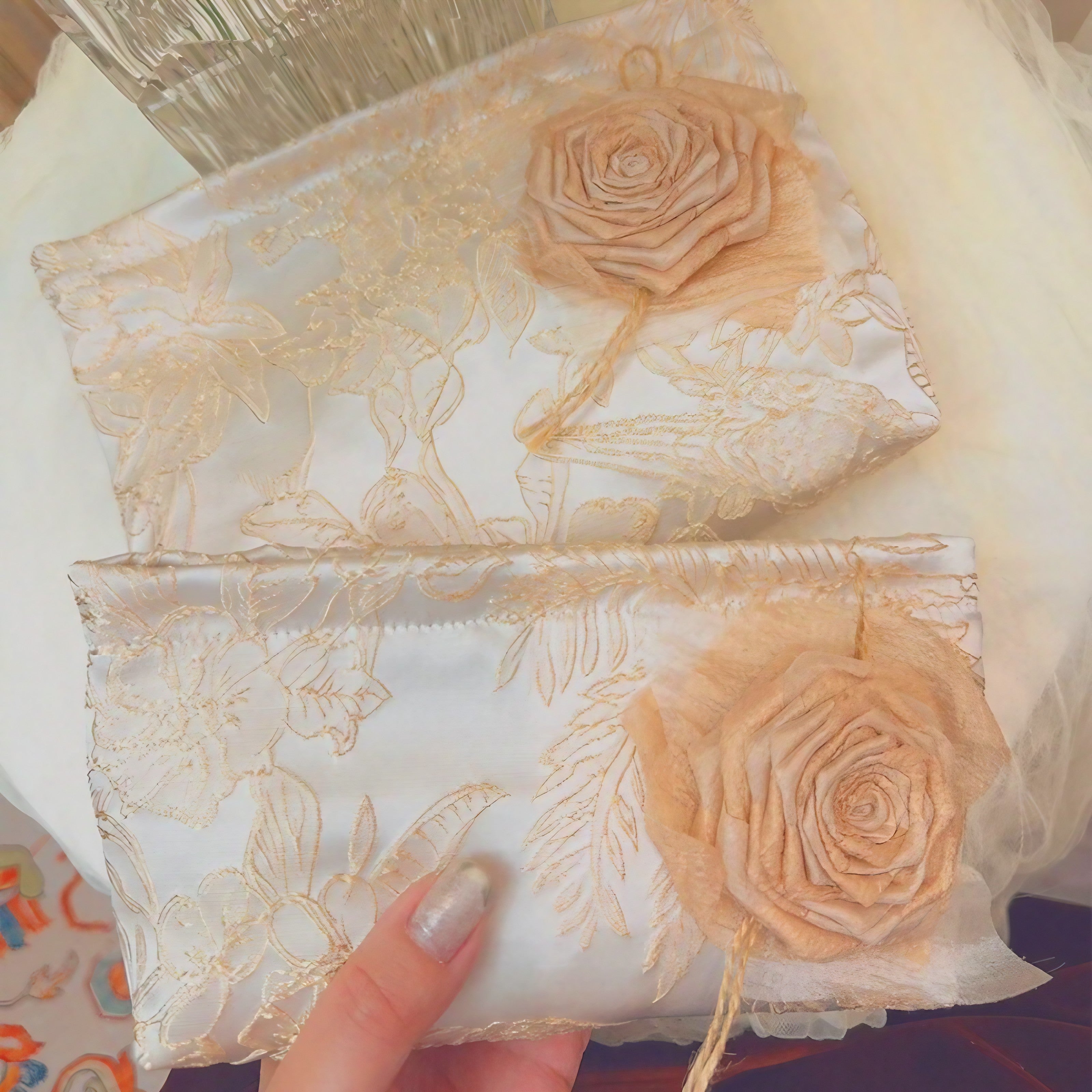 Golden Rose Pouch