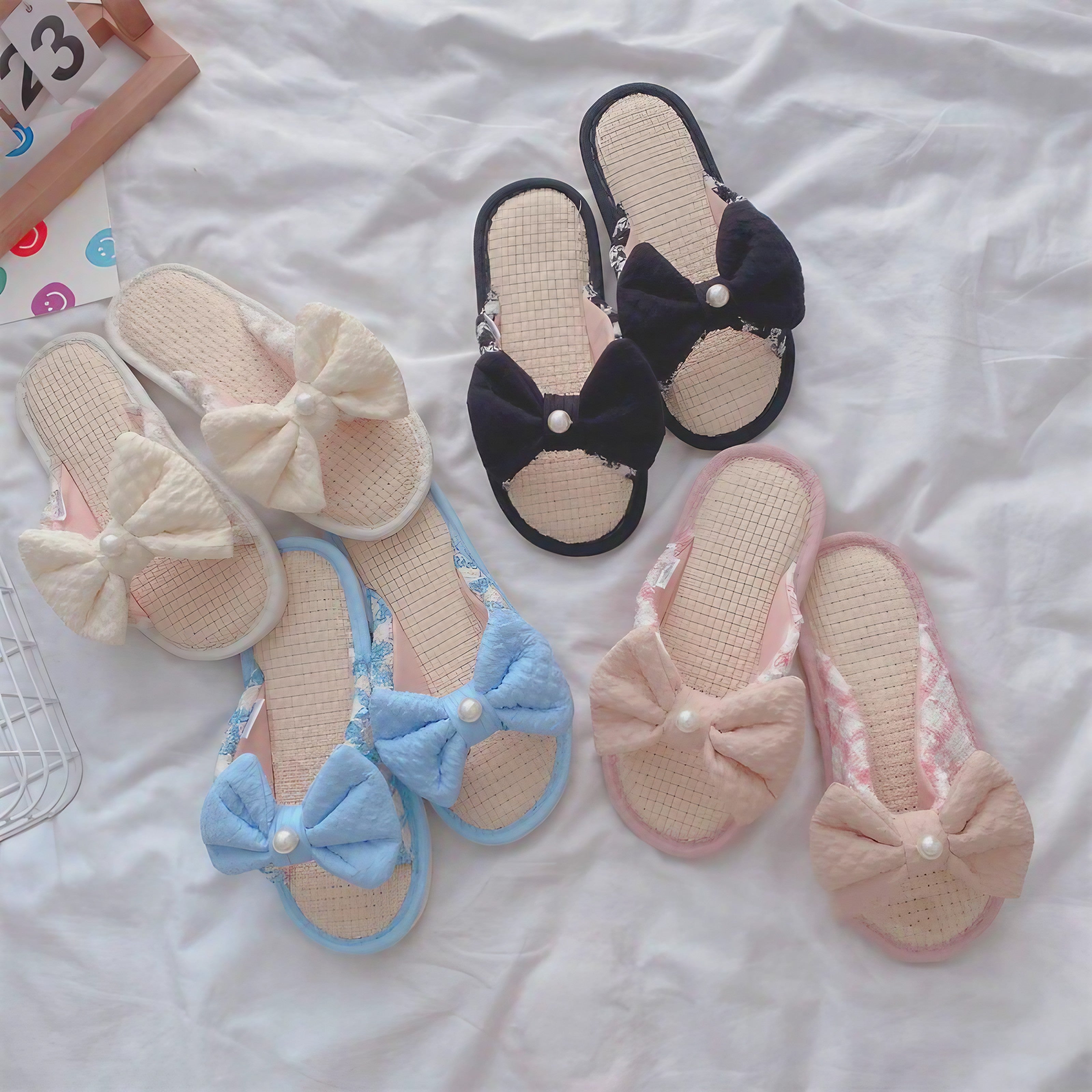 Graceful Bow Slippers