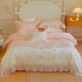 Graceful Floral Frill Bedding Set