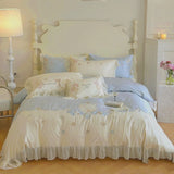 Graceful Floral Frill Bedding Set