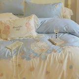 Graceful Floral Frill Bedding Set