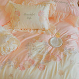 Graceful Floral Frill Bedding Set