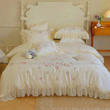 Graceful Floral Frill Bedding Set