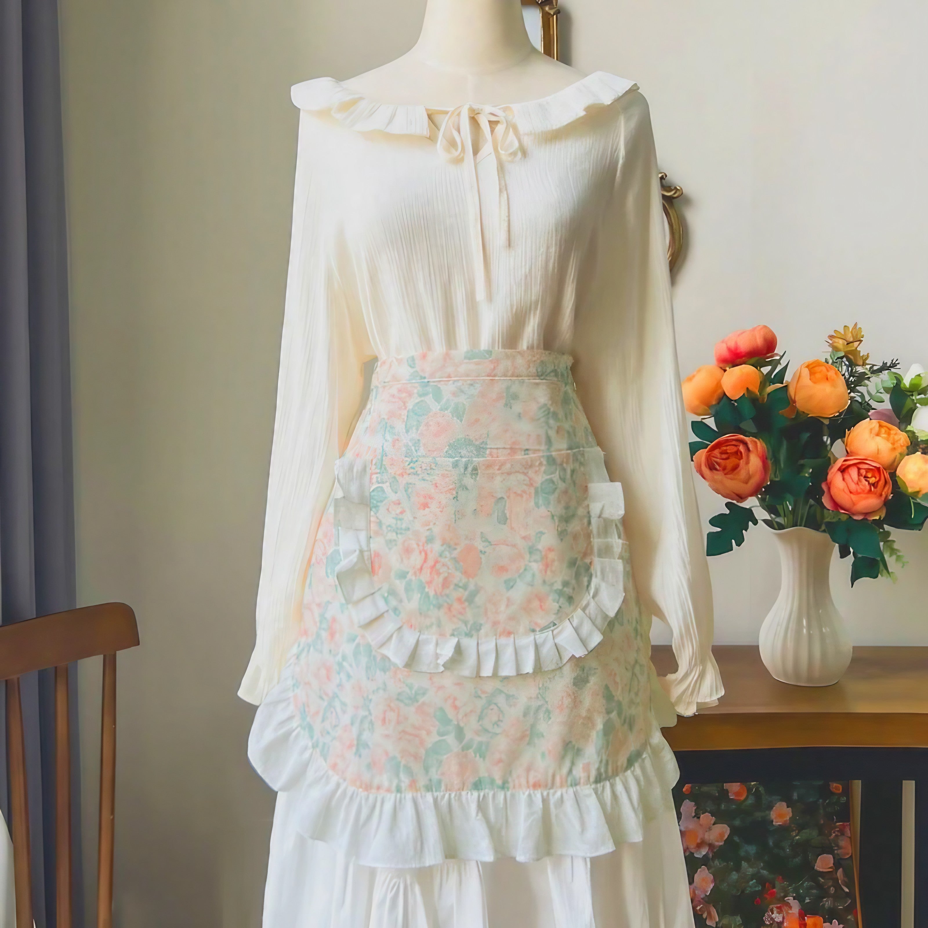 Heirloom Garden Frill Apron