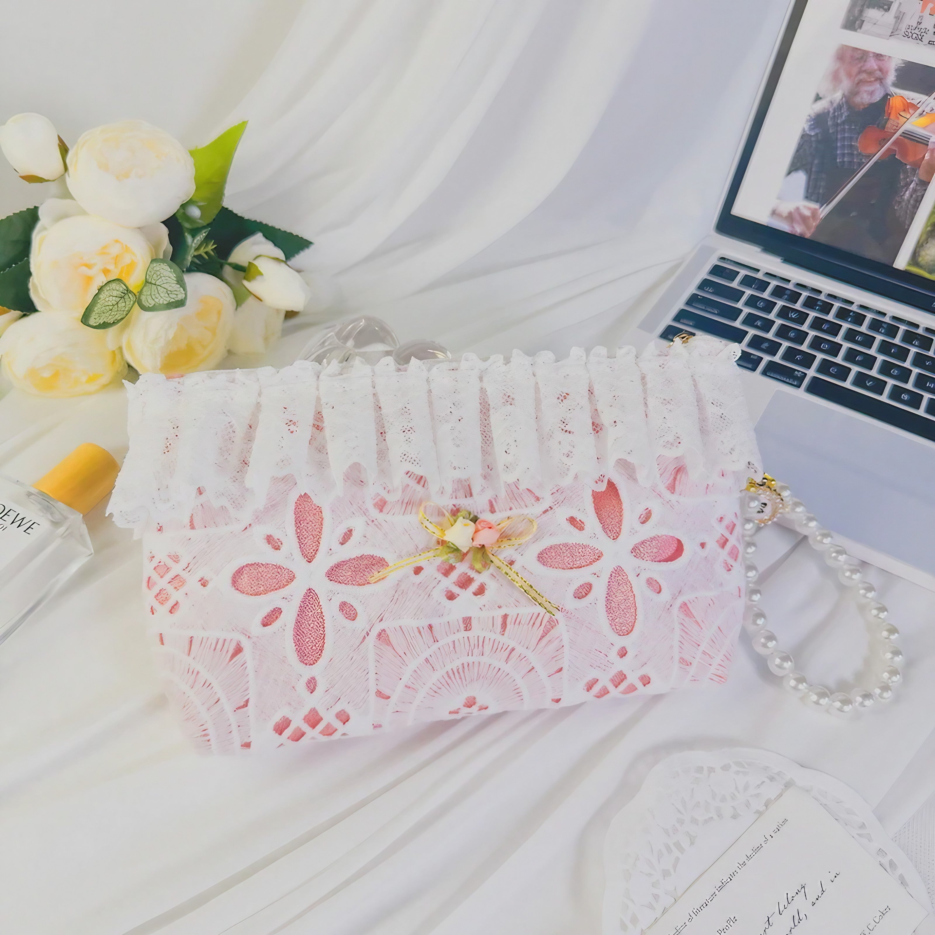 Lace Blossom Pouch