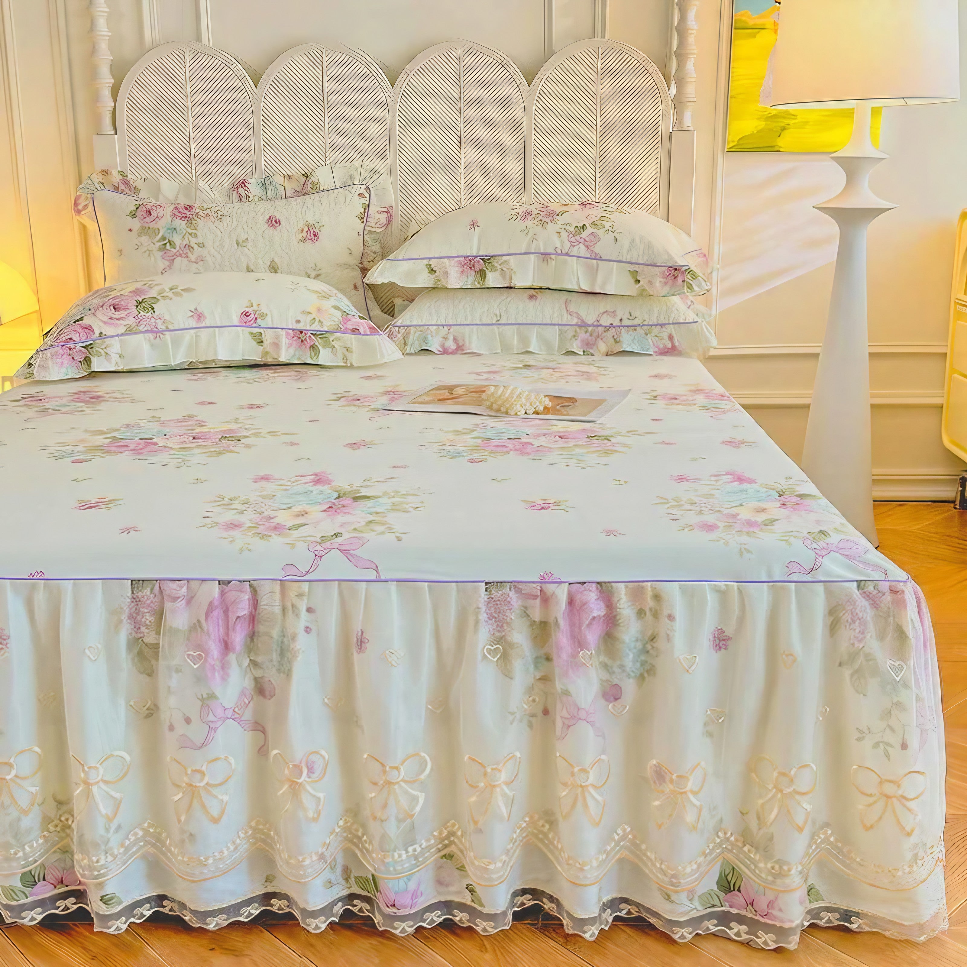 Lilac Rose Bloom Pillowcase