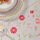 Meadow Stitch Linen Tablecloth