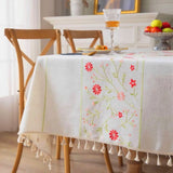 Meadow Stitch Linen Tablecloth