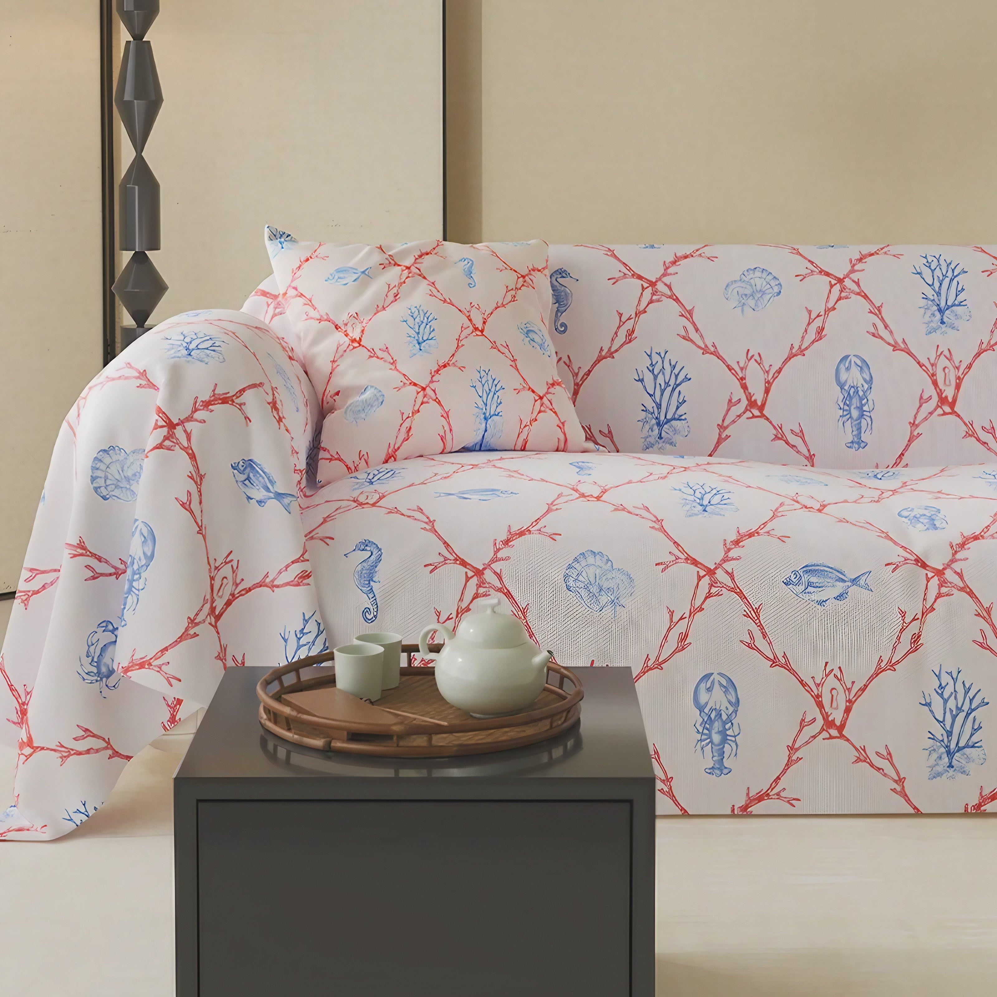 Ocean Lattice Sofa Covers