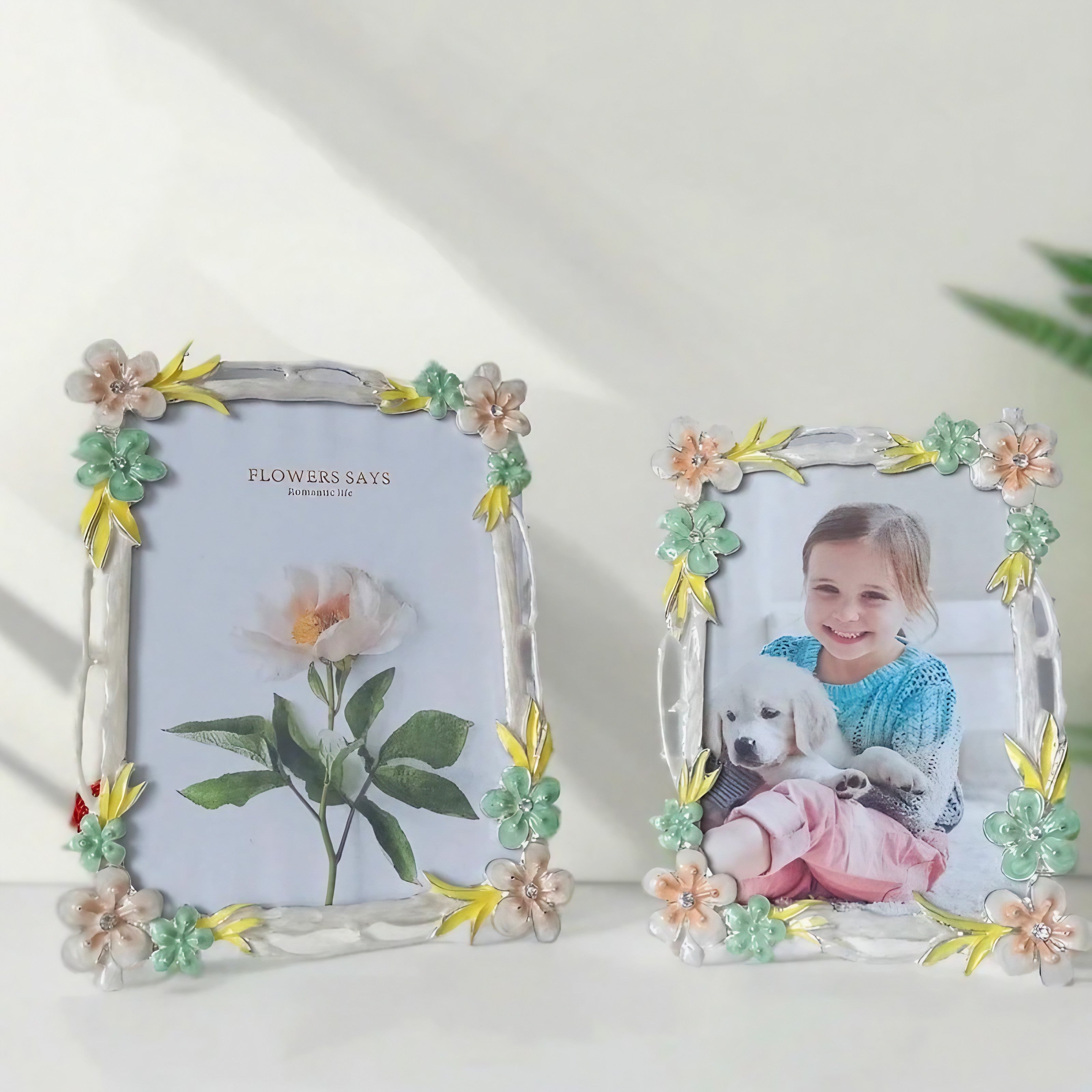 Pastel Blossom Enamel Frame