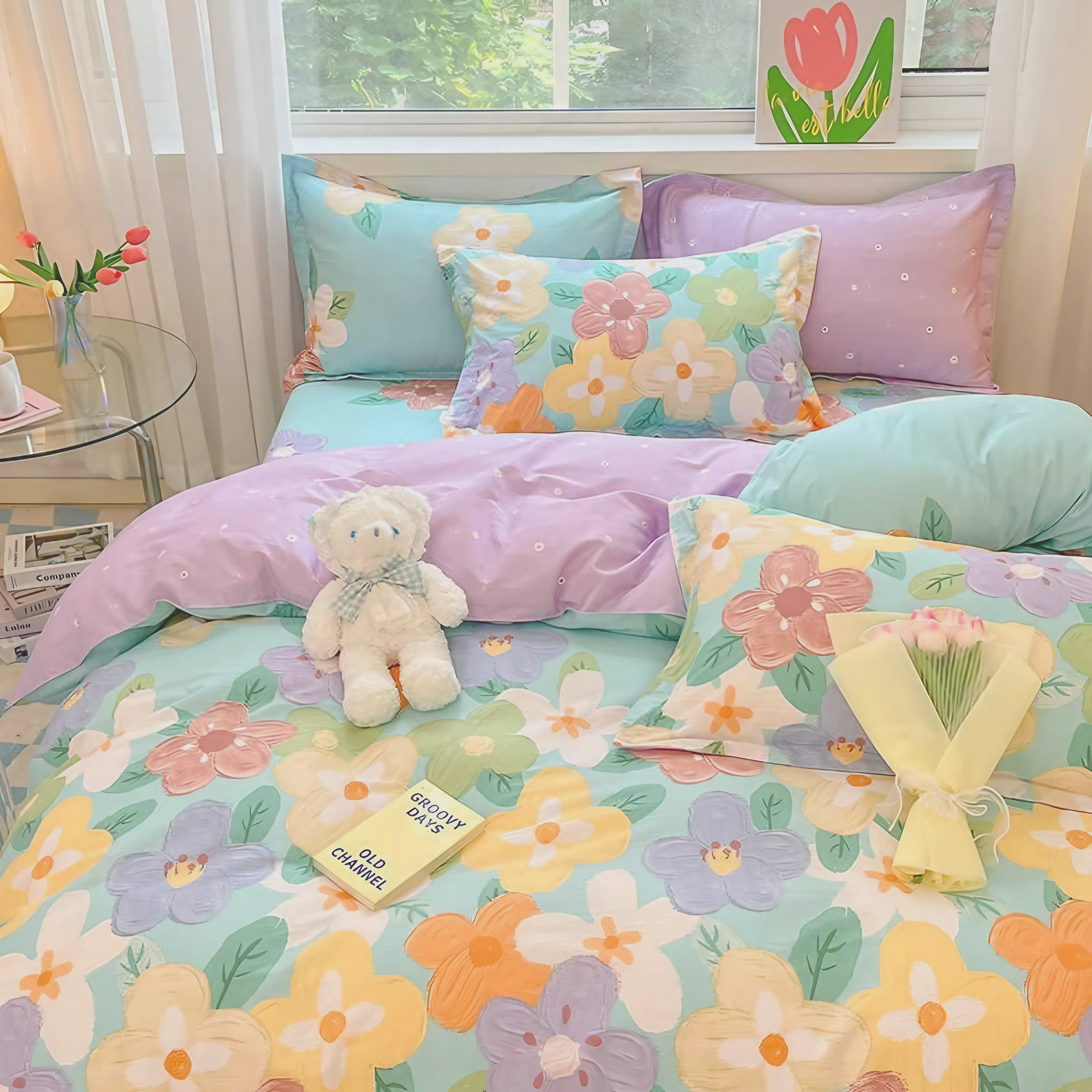 Pastel Garden Bedding Set
