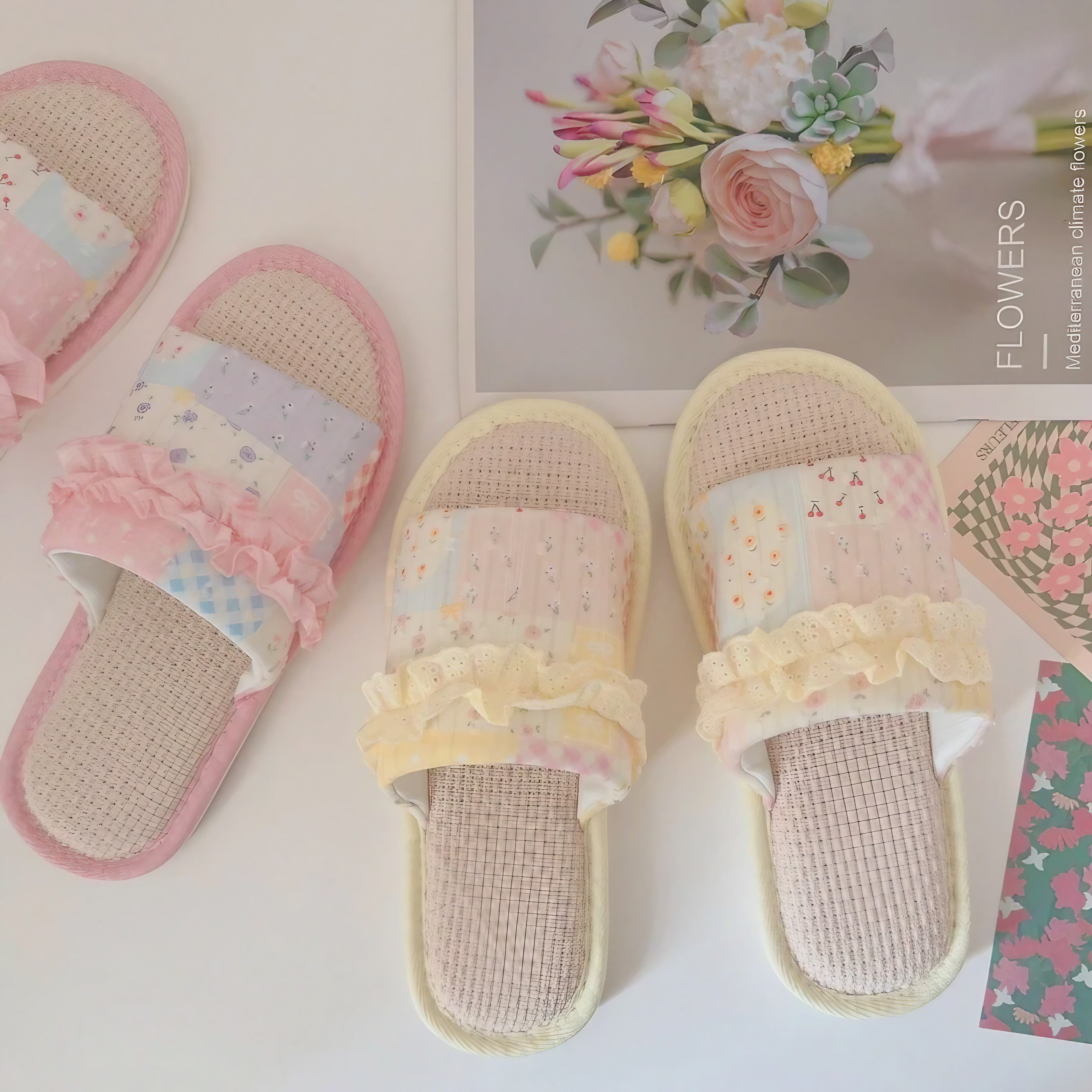 Pastel Patchwork Slippers