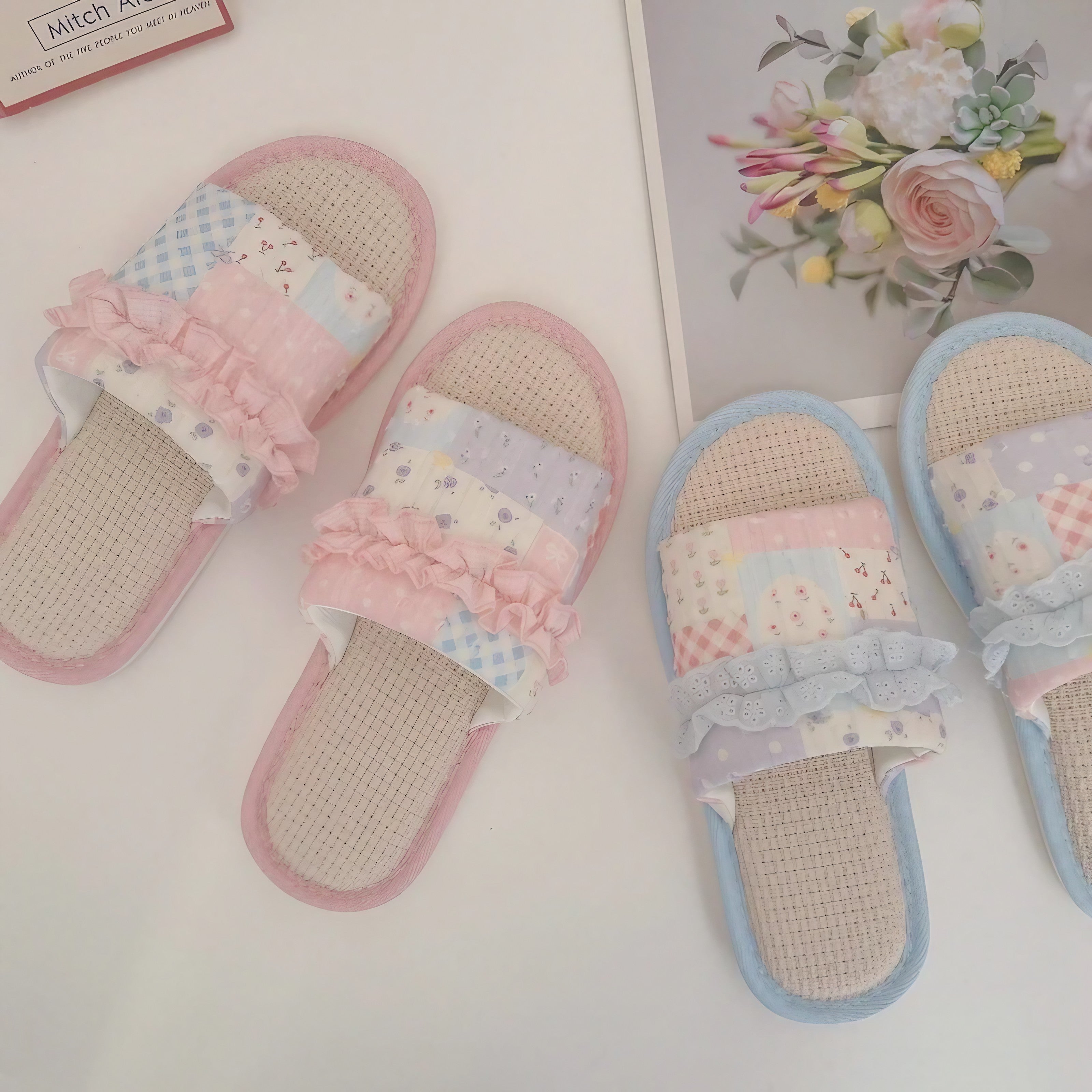 Pastel Patchwork Slippers