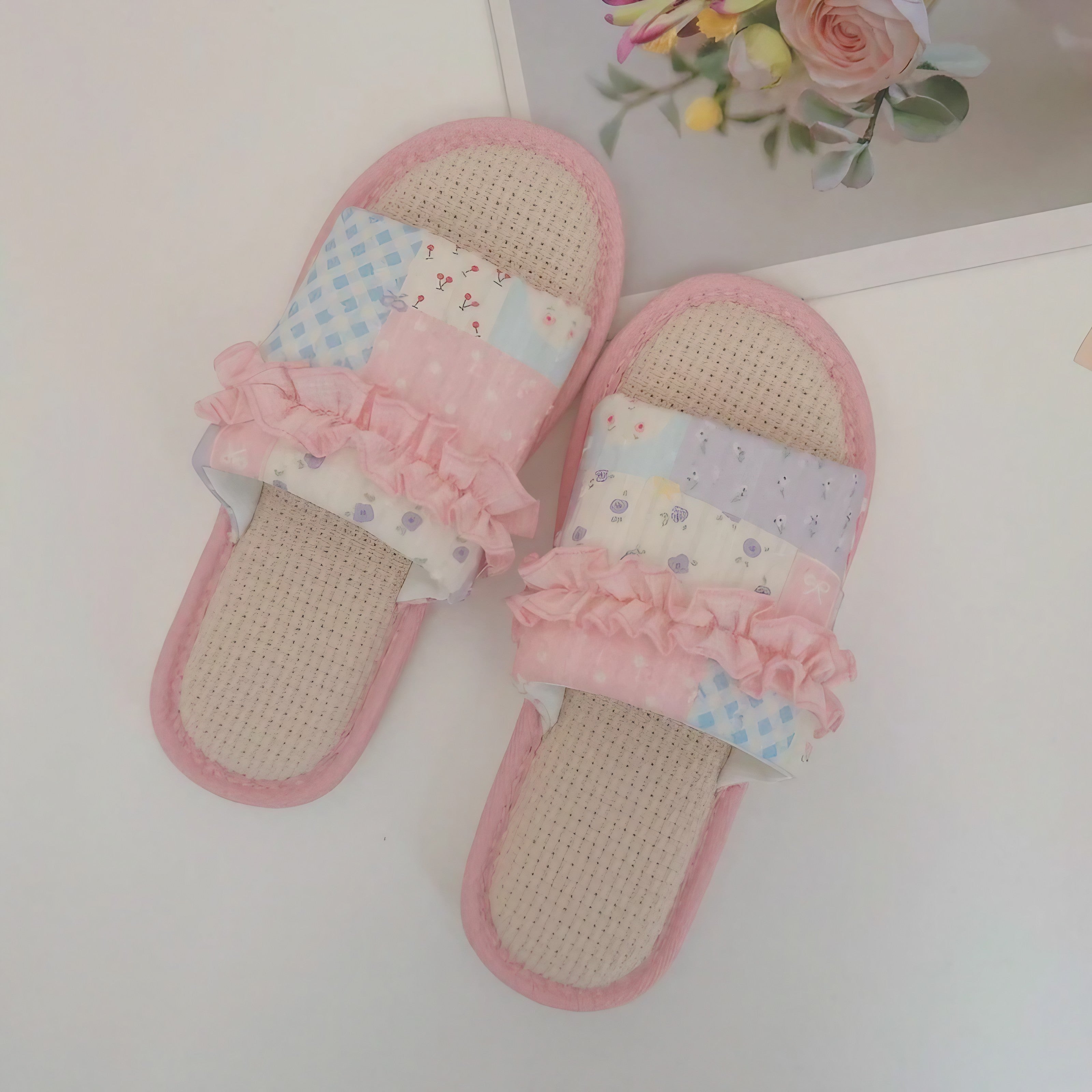 Pastel Patchwork Slippers