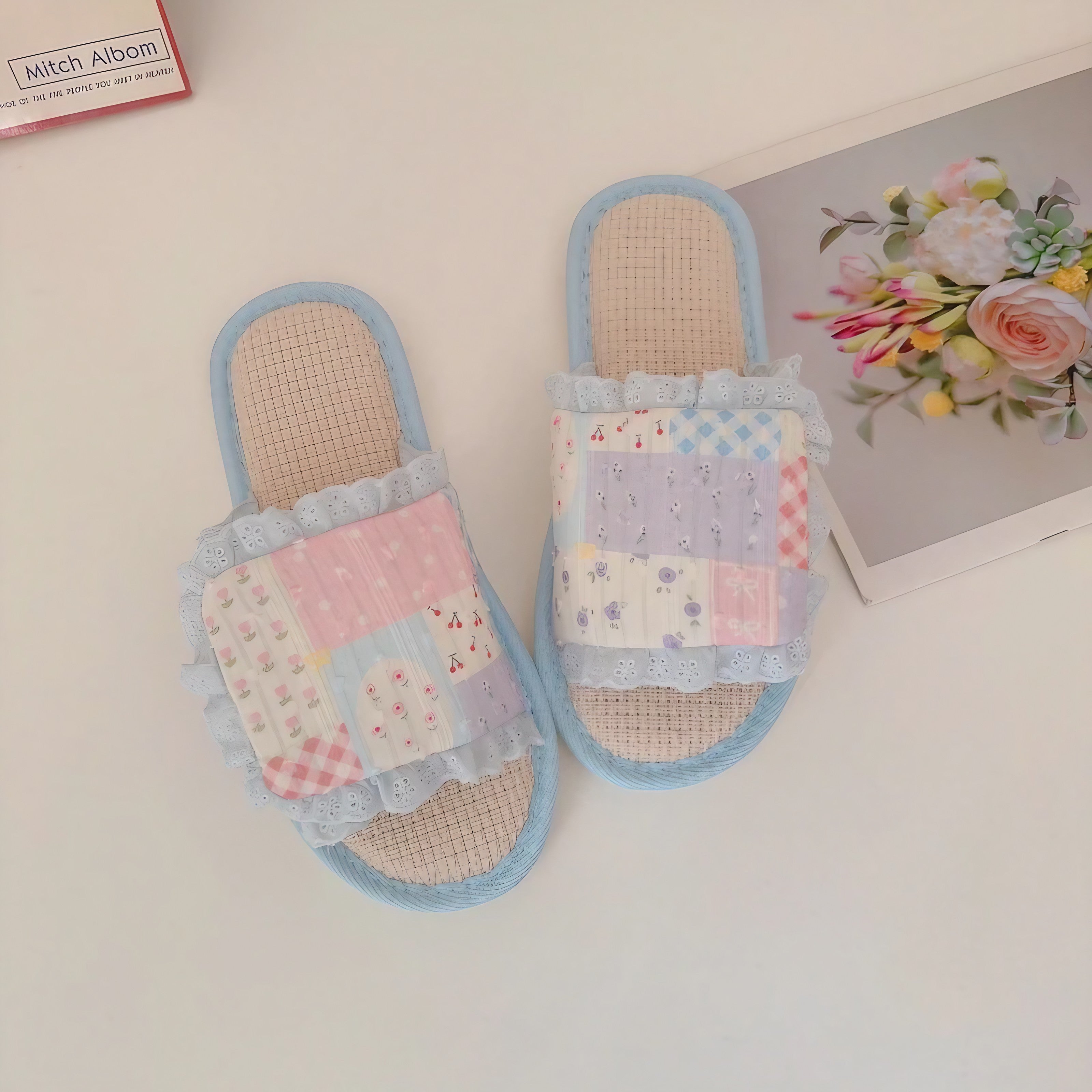 Pastel Patchwork Slippers