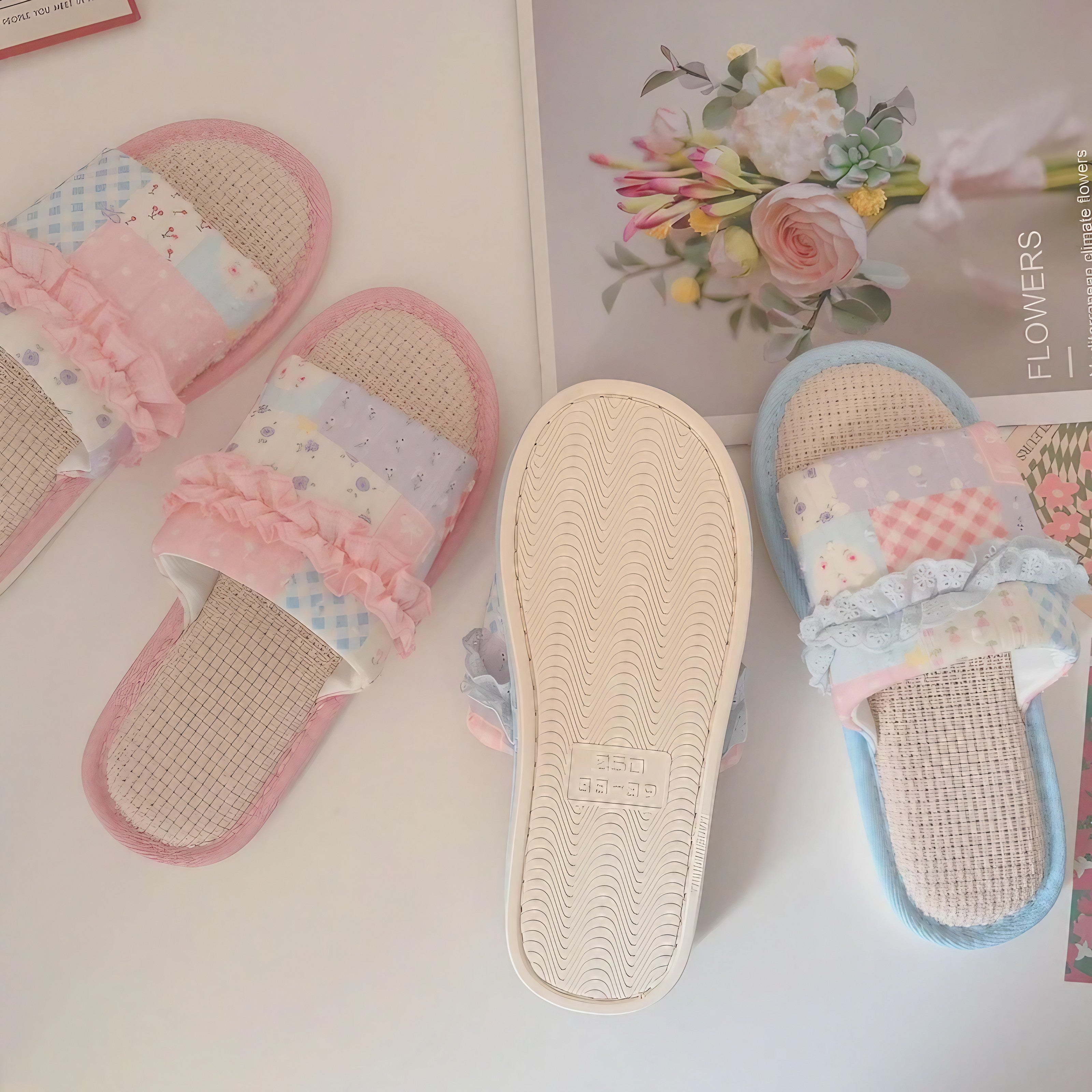 Pastel Patchwork Slippers