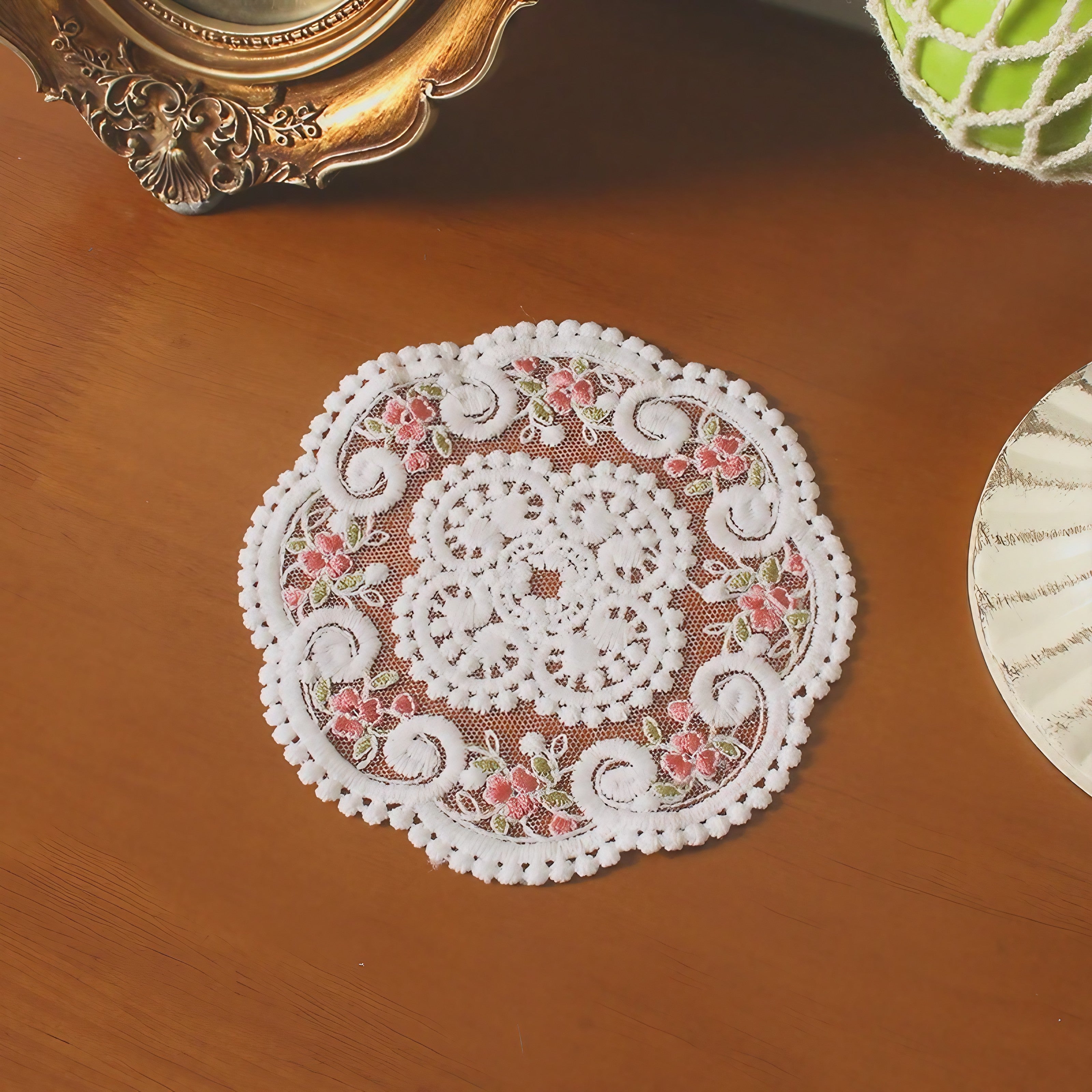 Antique Rose Lace Coaster