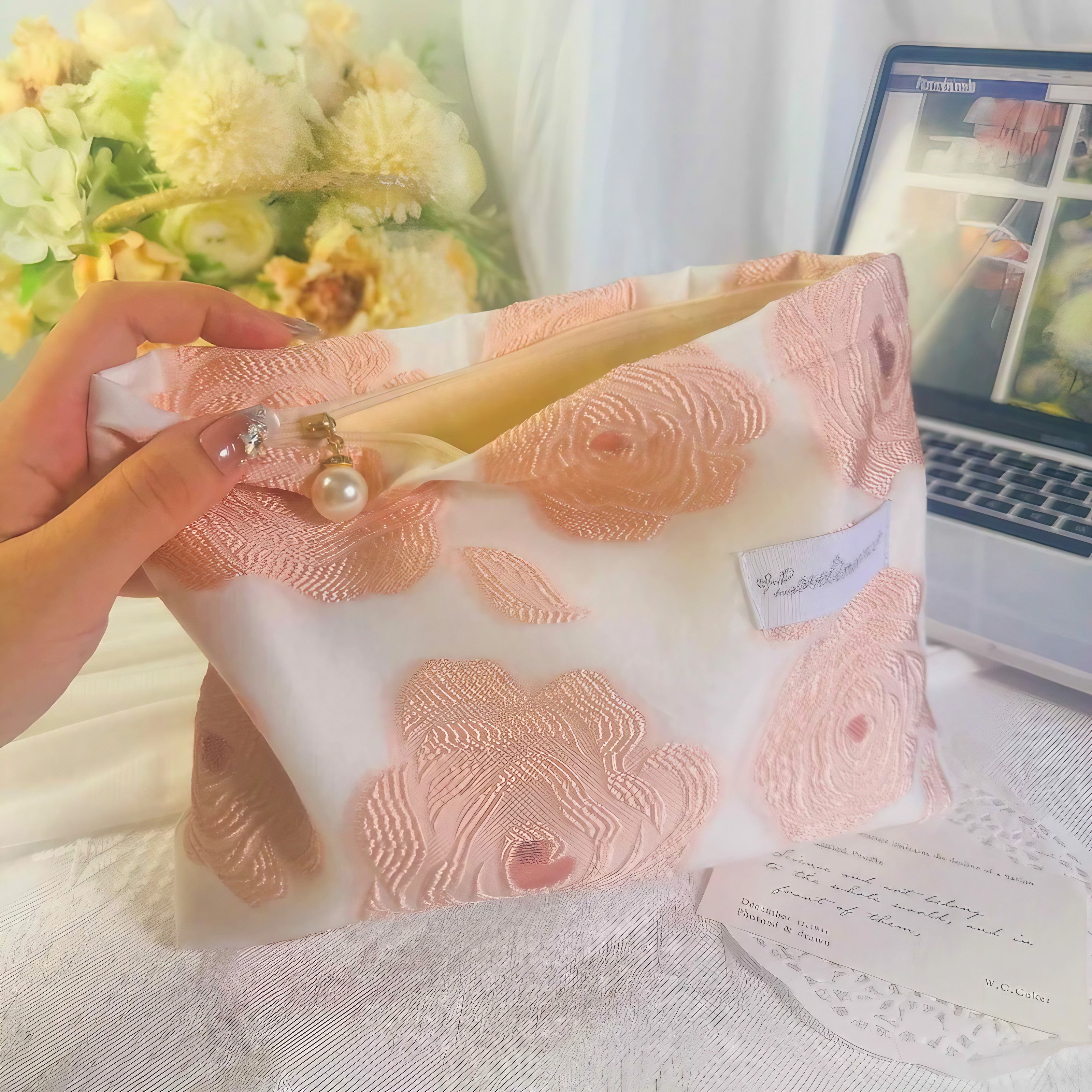 Peach Blossom Pouch