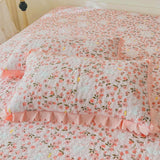 Peach Garden Ruffle Pillowcase