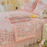 Peach Garden Ruffle Pillowcase