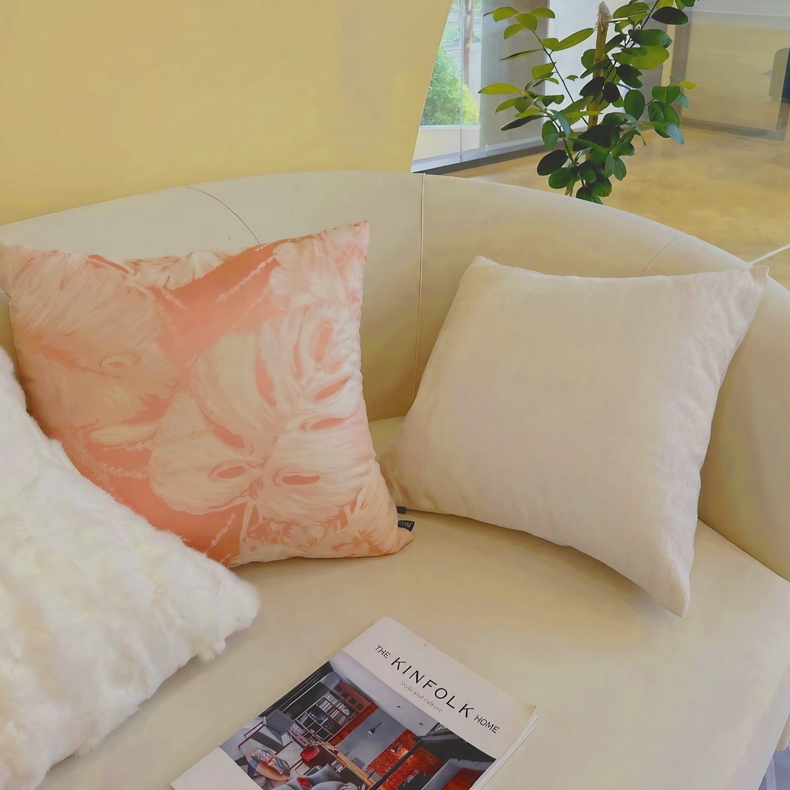 Peach Petal Velvet Cushion Covers