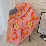 Peach Pop Daisy Blanket