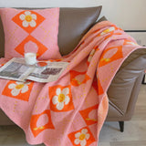 Peach Pop Daisy Blanket