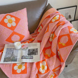 Peach Pop Daisy Blanket