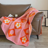Peach Pop Daisy Blanket