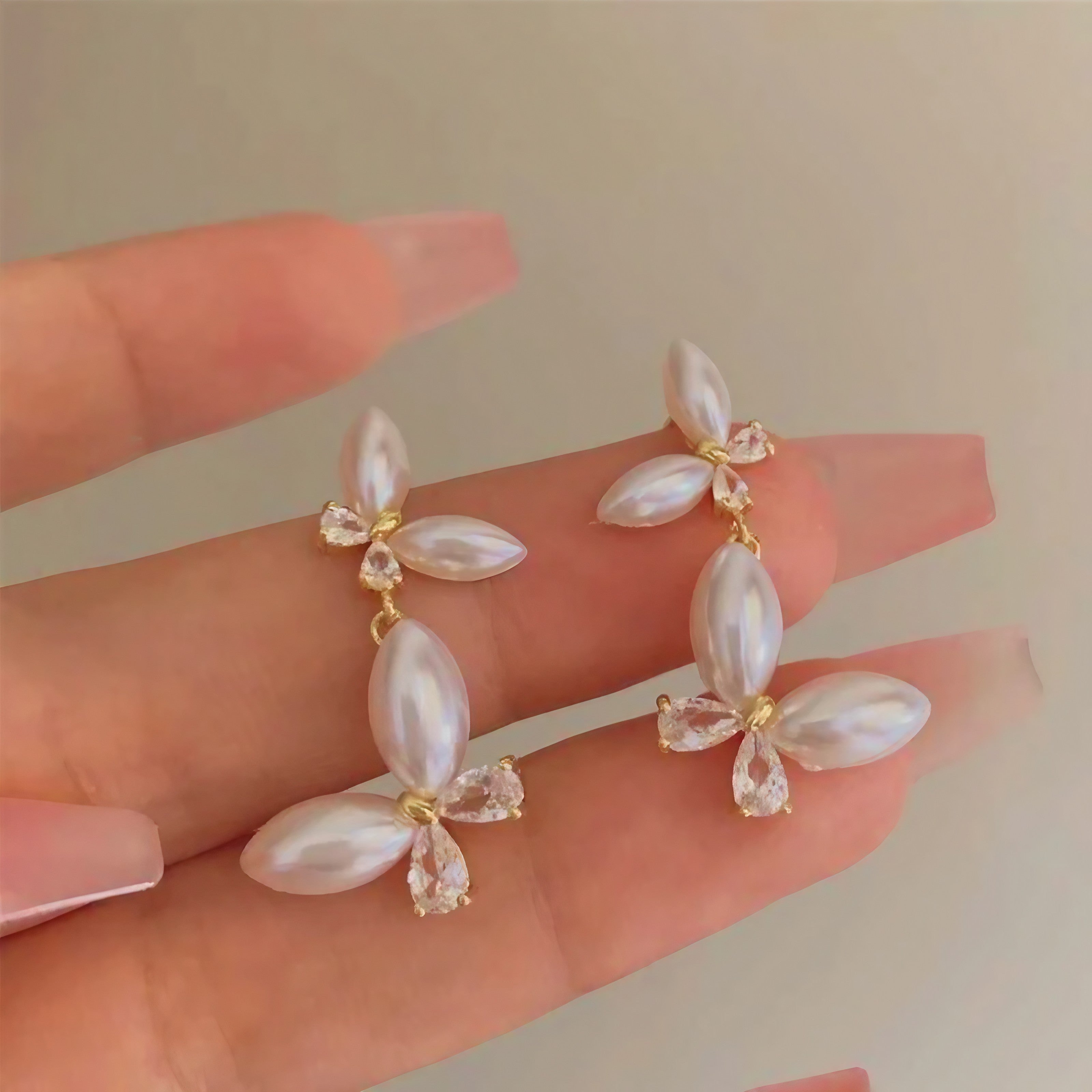 Pearl Butterfly Earrings