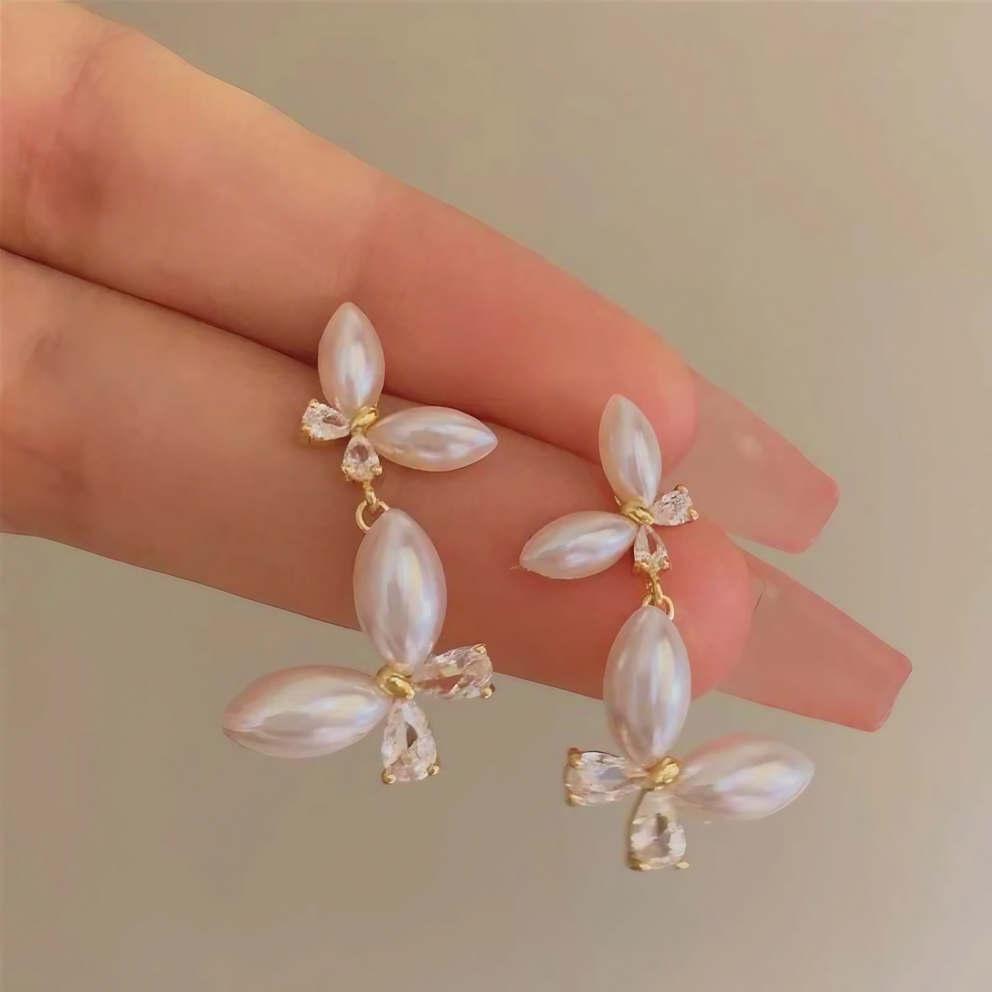 Pearl Butterfly Earrings